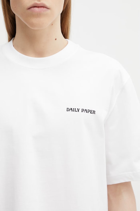 Daily Paper t-shirt bawełniany chain shield biały 2610068