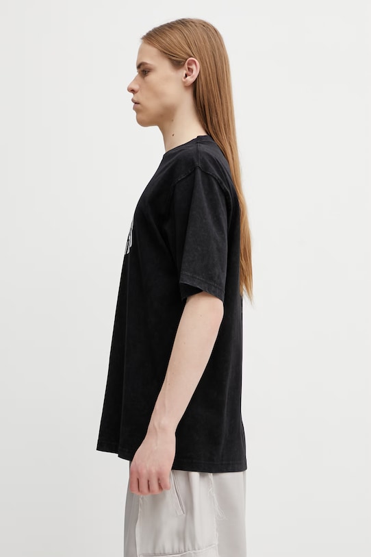 Daily Paper t-shirt bawełniany vintage ss 2610064 czarny SS26