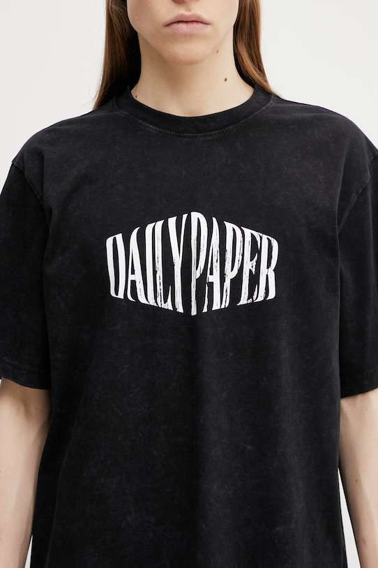 Daily Paper t-shirt bawełniany vintage ss czarny 2610064