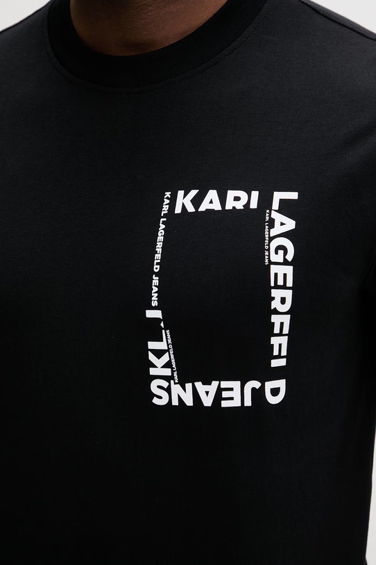 Karl Lagerfeld Jeans t-shirt męski bawełniany B2M17046 czarny