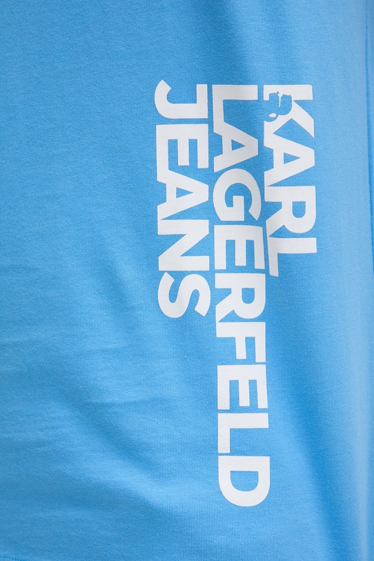 Karl Lagerfeld Jeans t-shirt męski bawełniany B2M17047 niebieski