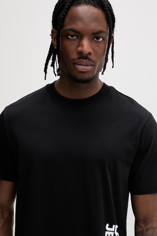 Karl Lagerfeld Jeans t-shirt męski bawełniany czarny B2M17047