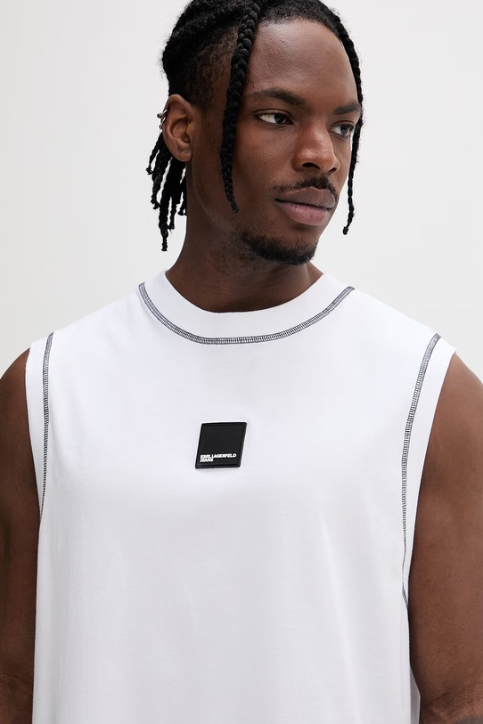 Karl Lagerfeld Jeans top męski bawełniany biały B2M17050