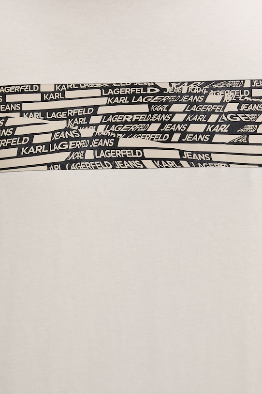 Karl Lagerfeld Jeans t-shirt męski bawełniany B2M17053 beżowy