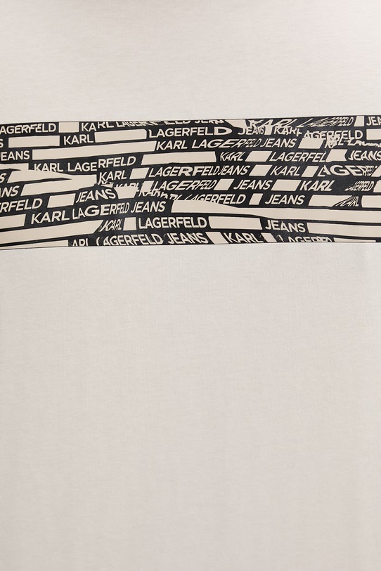 Karl Lagerfeld Jeans t-shirt męski bawełniany B2M17053 beżowy