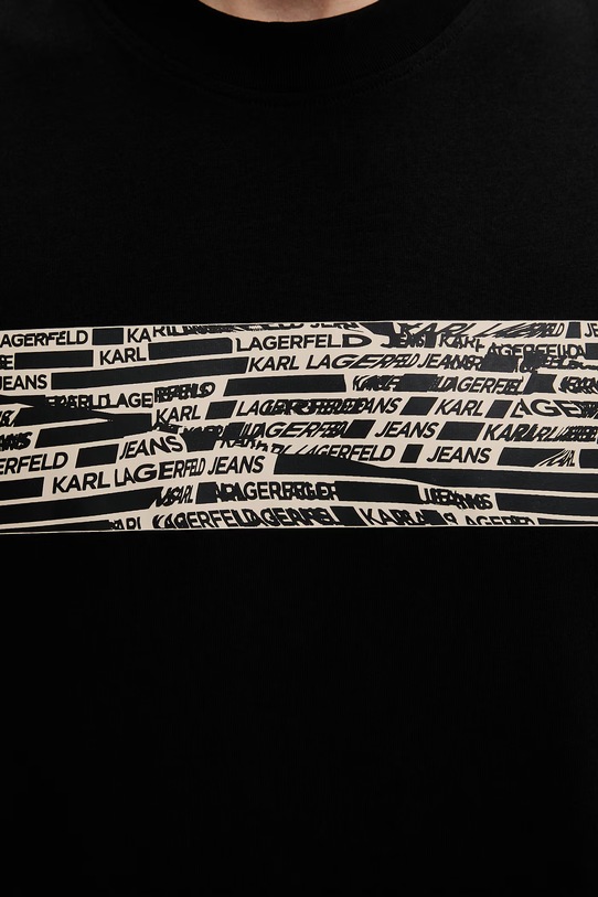 Karl Lagerfeld Jeans t-shirt męski bawełniany B2M17053 czarny