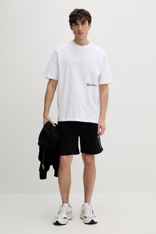 Karl Lagerfeld Jeans t-shirt męski bawełniany B2M17063 biały SS26