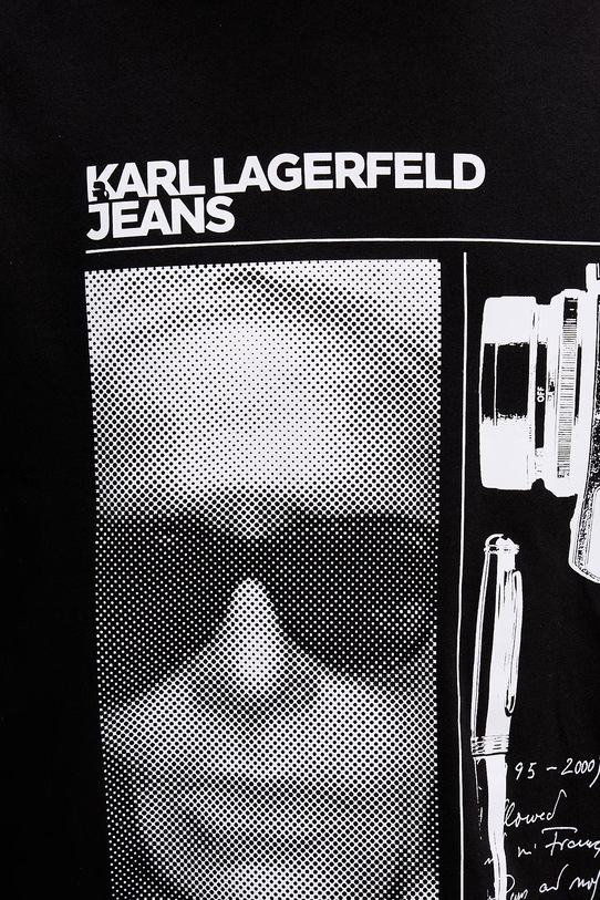 Karl Lagerfeld Jeans t-shirt męski bawełniany B2M17067 czarny
