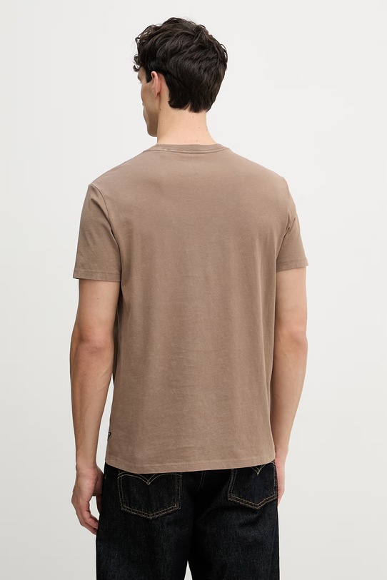 Odzież Guess t-shirt męski bawełniany M6GI33.K3310 brązowy