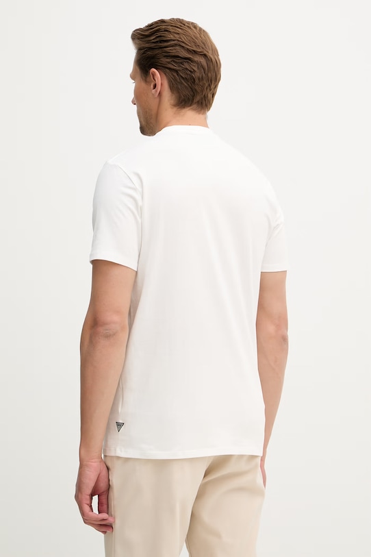 Odzież Guess t-shirt męski bawełniany M6GI49.K3584 beżowy