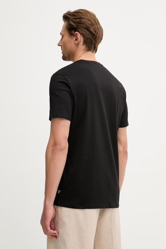 Odzież Guess t-shirt męski bawełniany M6GI49.K3584 czarny