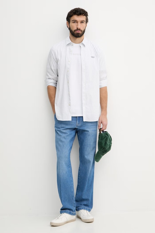 Guess T-shirt Ανδρικό βαμβακερό M6GI27.K3249 λευκό SS26