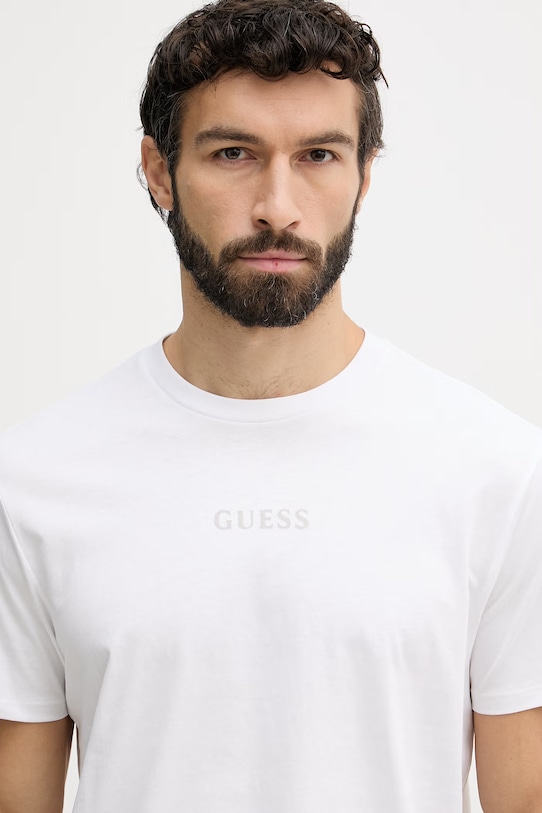 Guess T-shirt Ανδρικό βαμβακερό λευκό M6GI27.K3249