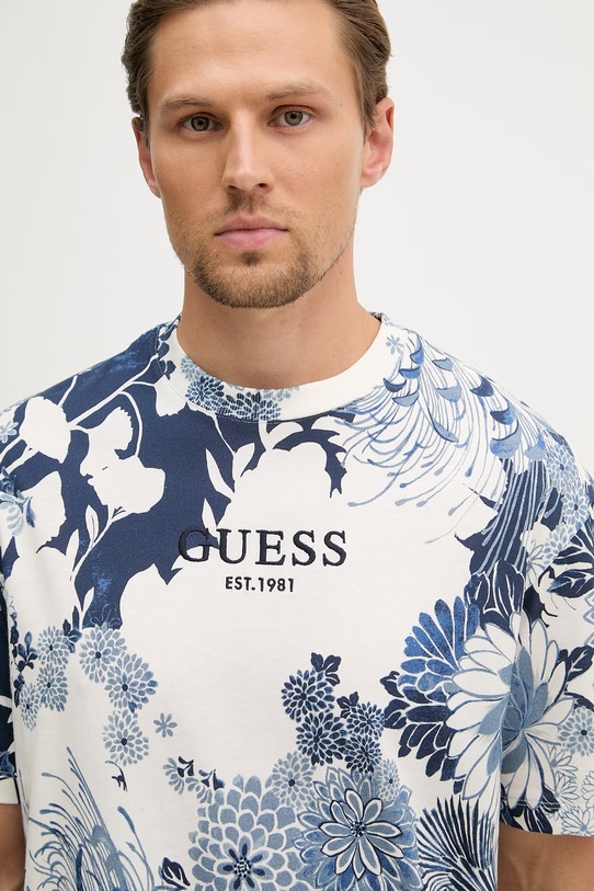 Guess футболка для мужчин из хлопка голубой M6GI03.K2830