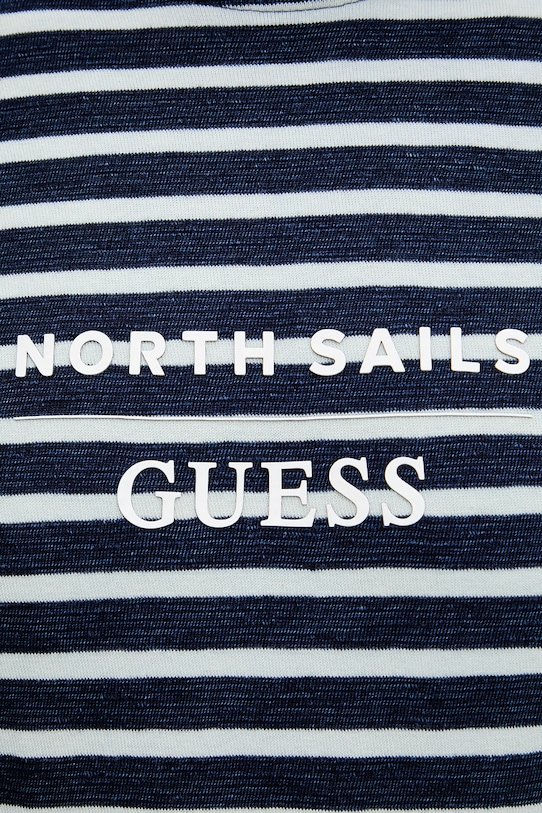 Guess t-shirt męski bawełniany x North Sails M6GI47.K3499 granatowy