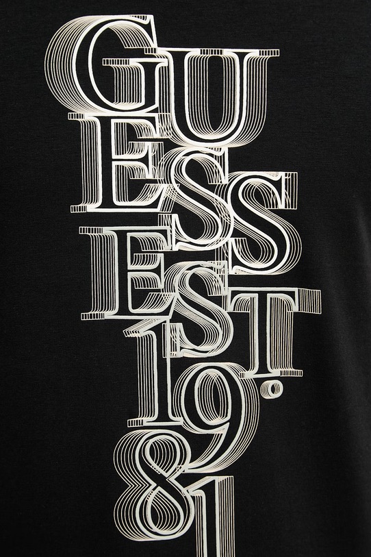 Guess tričko pánske bavlnené s elastanom M6GI10.K2991 čierna