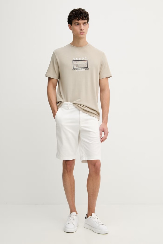 Guess t-shirt męski M6GI14.K2996 beżowy SS26