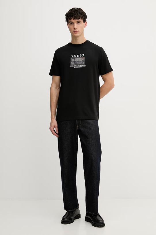 Guess t-shirt męski M6GI14.K2996 czarny SS26