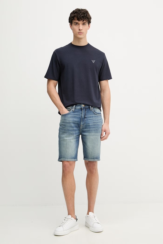 Guess T-shirt ανδρικό με βαμβάκι M6GI21.K3053 σκούρο μπλε SS26