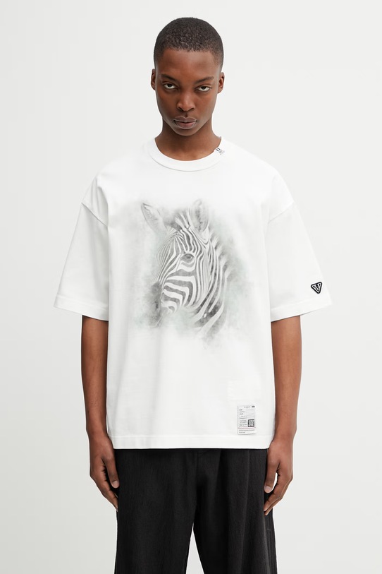 Maison MIHARA YASUHIRO T-shirt bawełniany męski biały J16TS851
