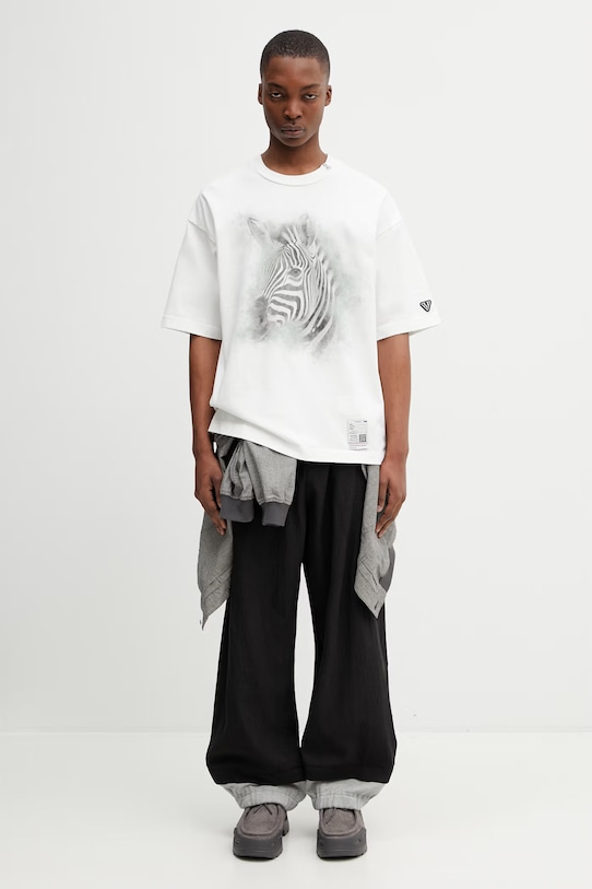 Maison MIHARA YASUHIRO T-shirt bawełniany męski J16TS851 biały