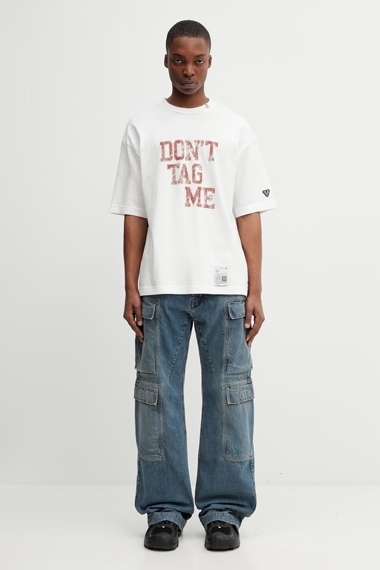 Maison MIHARA YASUHIRO T-shirt męski bawełniany J16TS842 biały