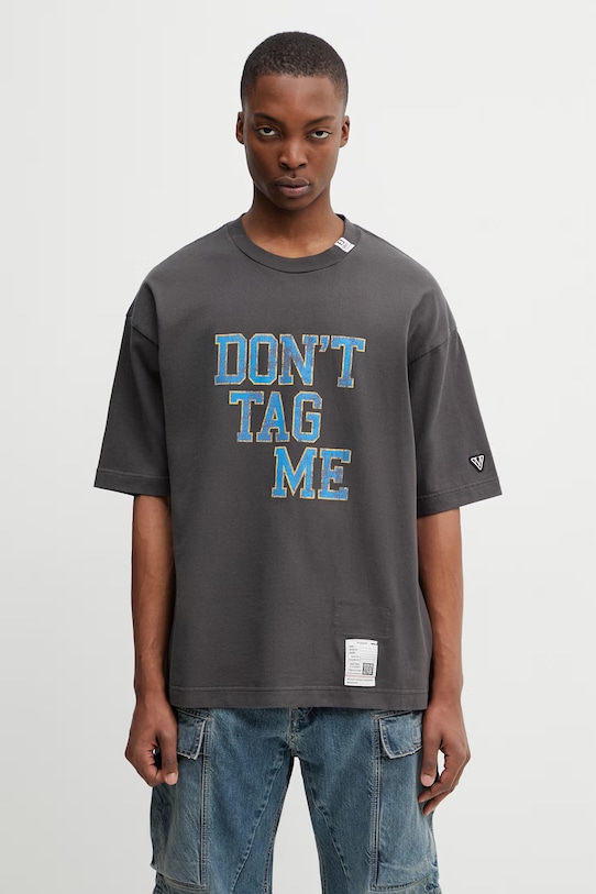 Maison MIHARA YASUHIRO T-shirt męski bawełniany szary J16TS842