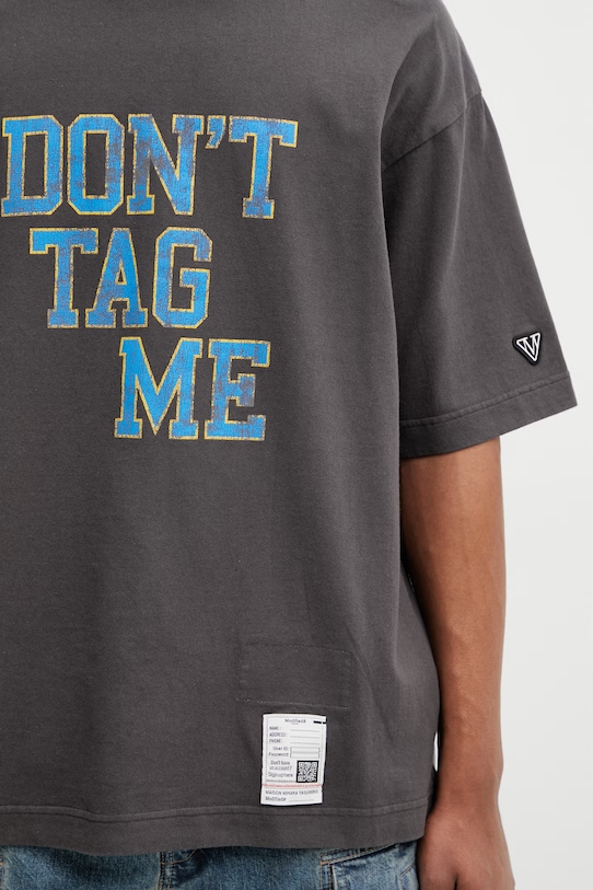 Maison MIHARA YASUHIRO T-shirt męski bawełniany szary J16TS842