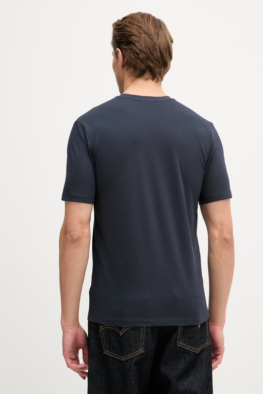 Odzież Blauer t-shirt basic męski z bawełną JAN BLUH02065 granatowy