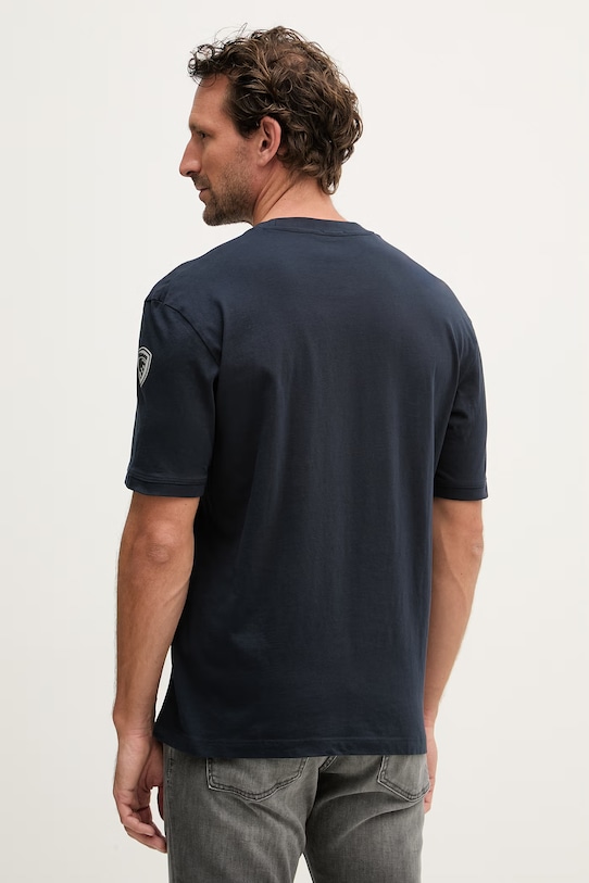 Odzież Blauer t-shirt męski bawełniany HANSON BLUH02068 granatowy