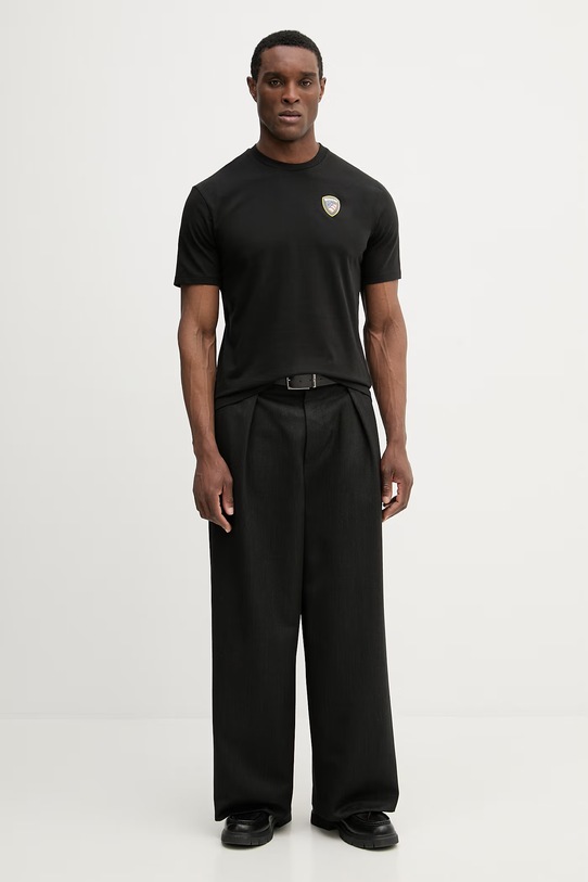 Bavlnené tričko Blauer FAXON BLUH02284 čierna SS26