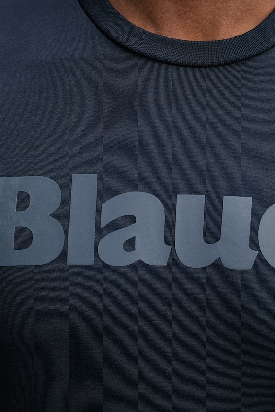 Bavlnené tričko Blauer BOURN tmavomodrá BLUH02287