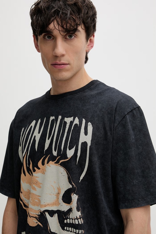 Von Dutch t-shirt męski wełniany szary VD.1.H.TR.POST