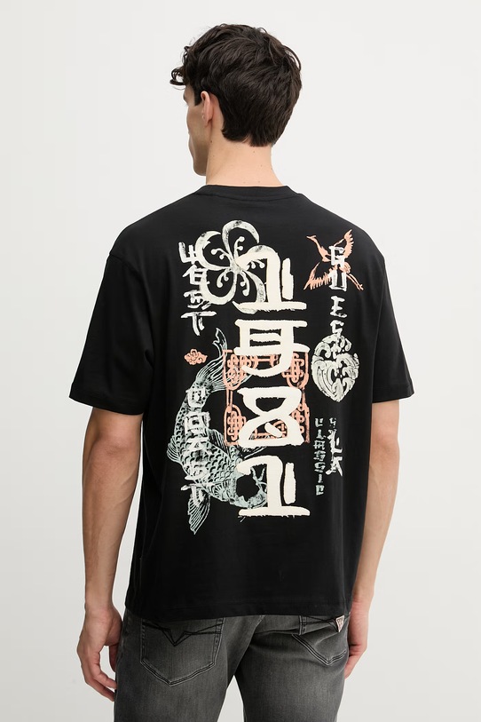 Guess majica za muškarce od pamuka crna M6GI13.K2995