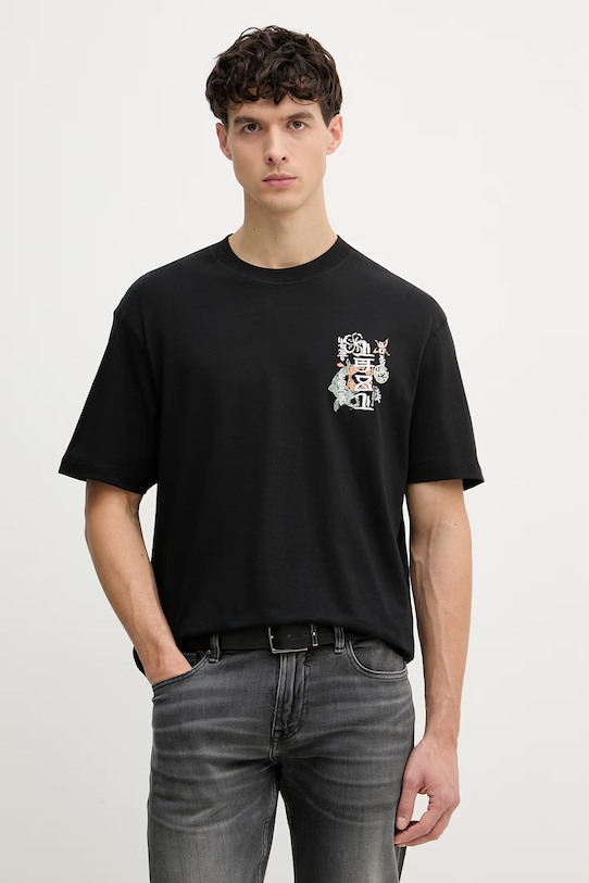 Odjeća Guess majica za muškarce od pamuka M6GI13.K2995 crna