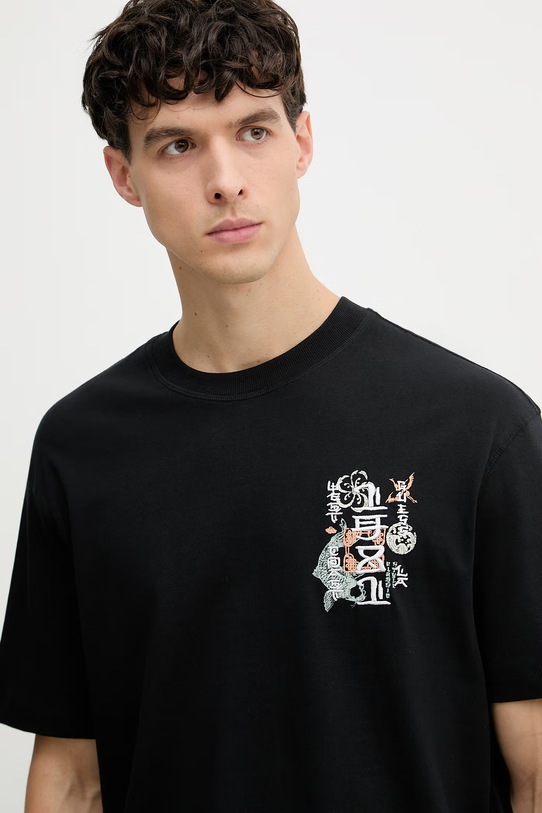 Guess majica za muškarce od pamuka crna M6GI13.K2995