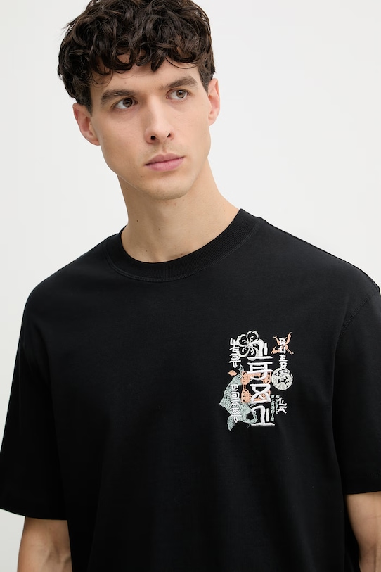 Guess majica za muškarce od pamuka crna M6GI13.K2995