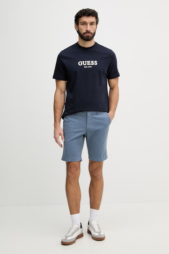 Guess t-shirt basic męski bawełniany M6GI16.K3032 granatowy SS26