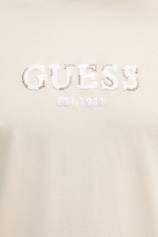 Guess t-shirt basic męski bawełniany M6GI16.K3032 beżowy