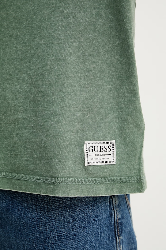 Guess t-shirt męski bawełniany M6GI18.K3050 zielony