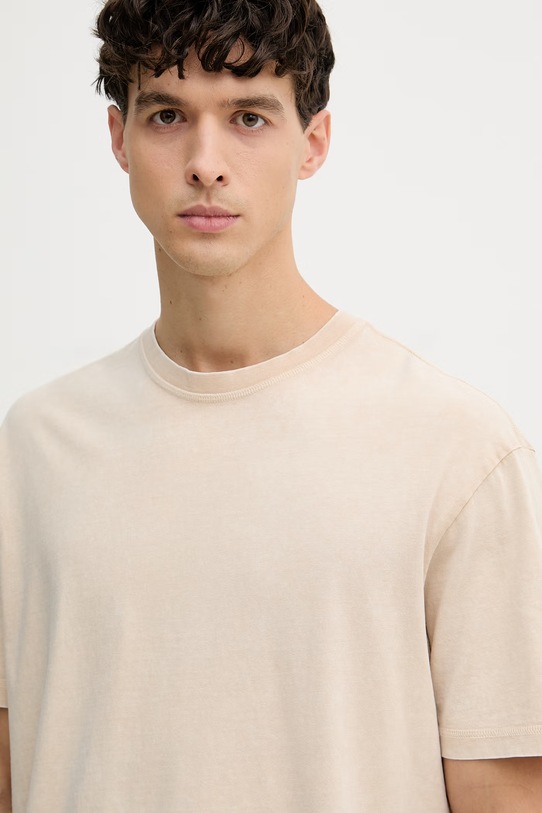 Guess t-shirt męski bawełniany beżowy M6GI18.K3050
