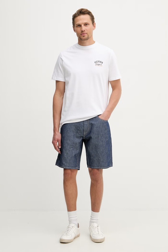 T-shirt męski bawełniany M6GI19.K3051 biały SS26