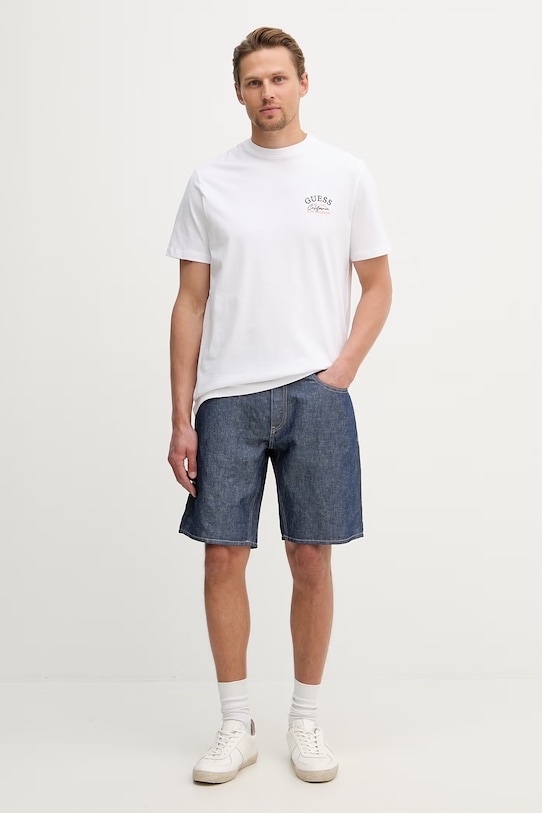 T-shirt męski bawełniany M6GI19.K3051 biały SS26