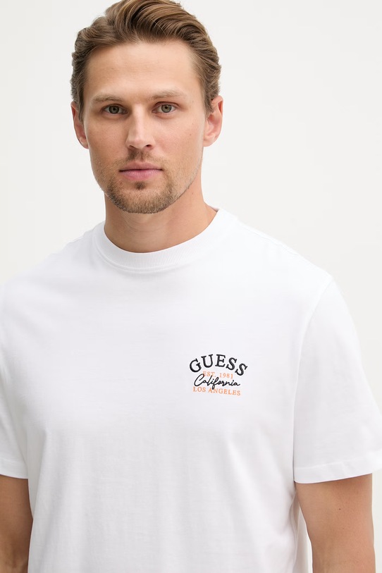 T-shirt męski bawełniany biały M6GI19.K3051