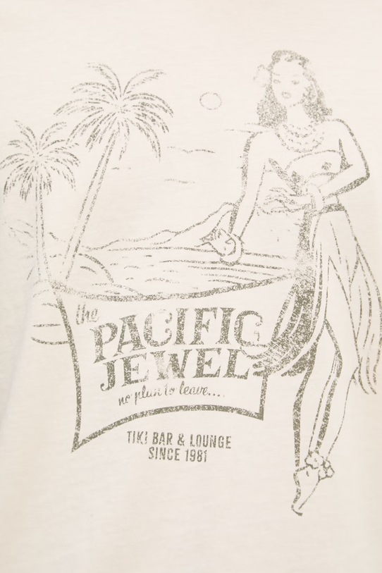 Guess t-shirt męski bawełniany M6GI32.K3309 beżowy