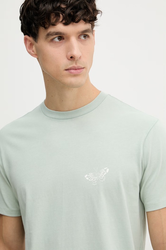 Guess t-shirt męski bawełniany turkusowy M6GI35.K3316