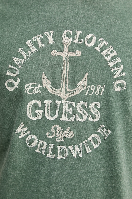 Guess moška bombažna kratka majica M6GI43.K3471 zelena