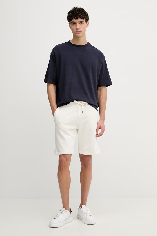 Guess kratka moška majica z bombažem M6GP08.K3077 mornarsko modra SS26