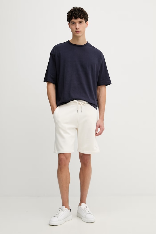 Guess kratka moška majica z bombažem M6GP08.K3077 mornarsko modra SS26