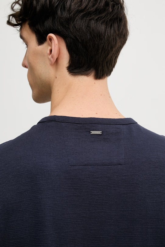 Guess kratka moška majica z bombažem M6GP08.K3077 mornarsko modra